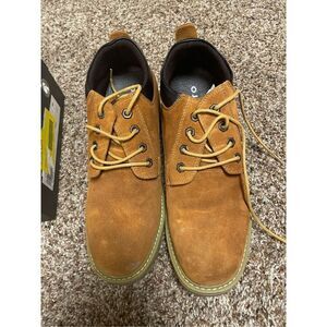 CALTO Men  Invisible 3.2" Height Increasing Elevator Work Style Ankle Lace Boot